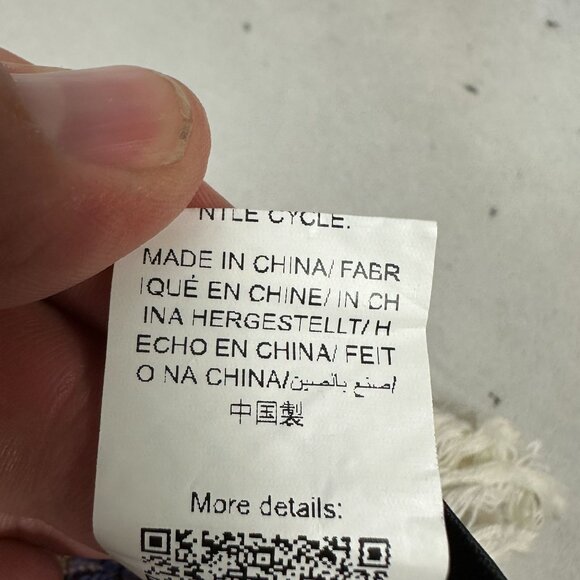 Emery Rose Multicolor Fringe Hem Sleeveless Crochet Dress Size L Polyester - Picture 7 of 7